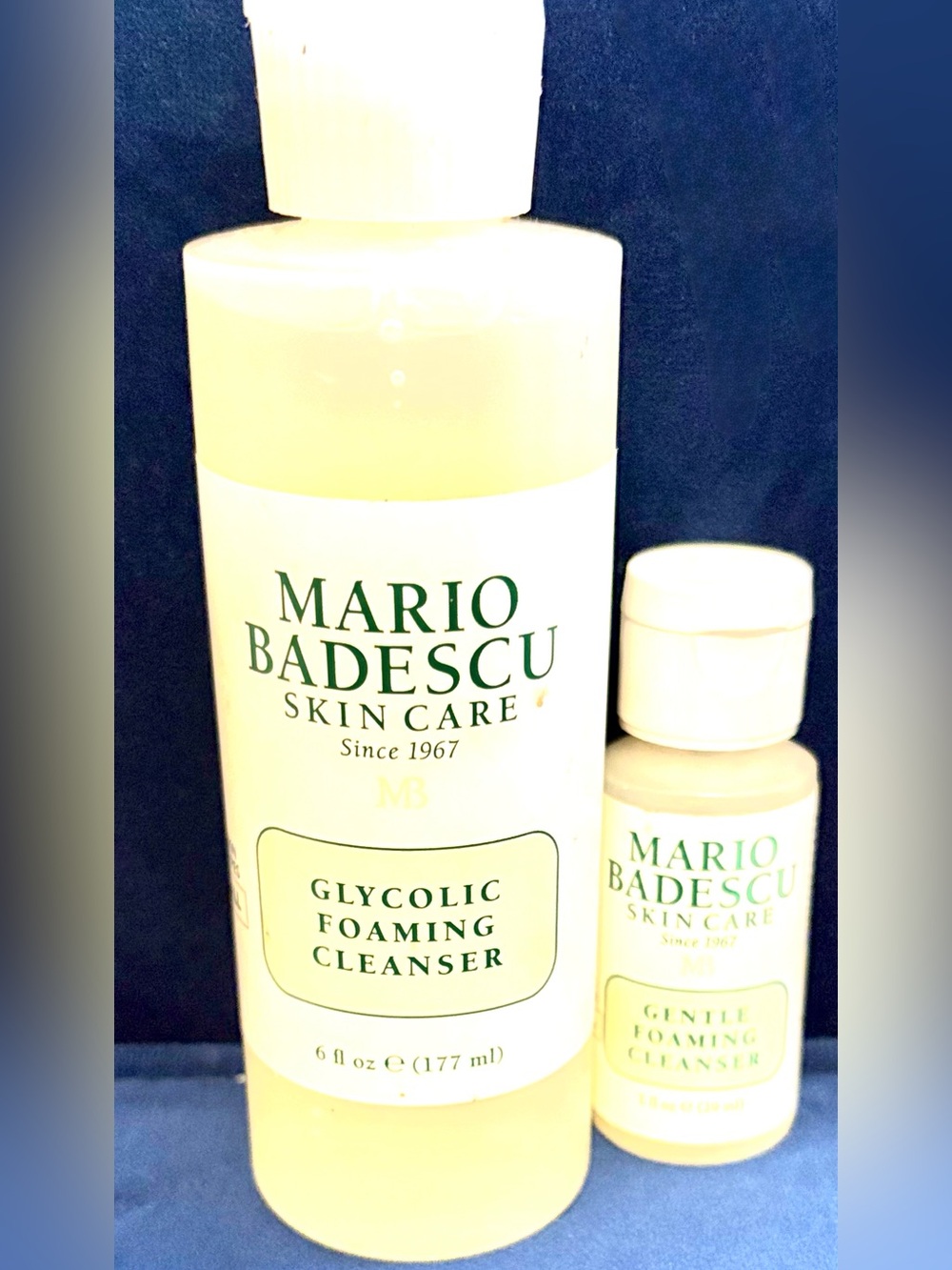 Mario Badescu Glycolic Foaming Cleanser - 6fl oz and travel size 1 oz
